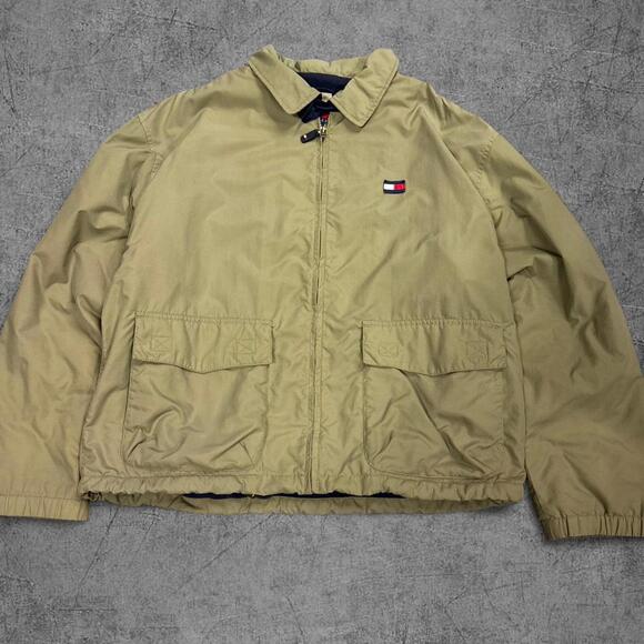 Vintage 90s Fleece Lined Olive Tommy Hilfiger Jacket - Picture 3 of 8